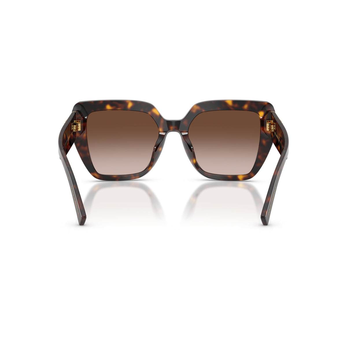 Oversized Tortoiseshell Frame Sunglasses With Gradient Brown Lenses