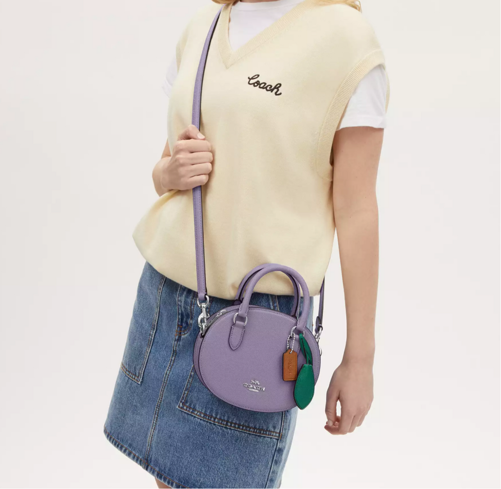 NWT Coach Blueberry Crossbody Leather Handbag