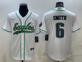 Men's Philadelphia Eagles DeVonta Smith #6 White Game jersey Joint Edition