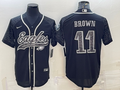 Men's Philadelphia Eagles A.J. Brown #11 Black RFLCTV Limited jersey Joint Edition