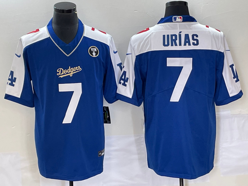 Men's Los Angeles Dodgers Julio Urias #7 Royal Replica Player jersey