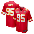 Men's Kansas City Chiefs Chris Jones #95 Red Super Bowl LIX Game jersey