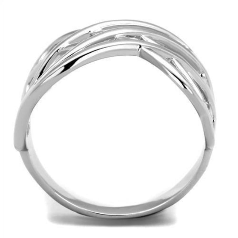 Rhodium Brass Ring with No Stone