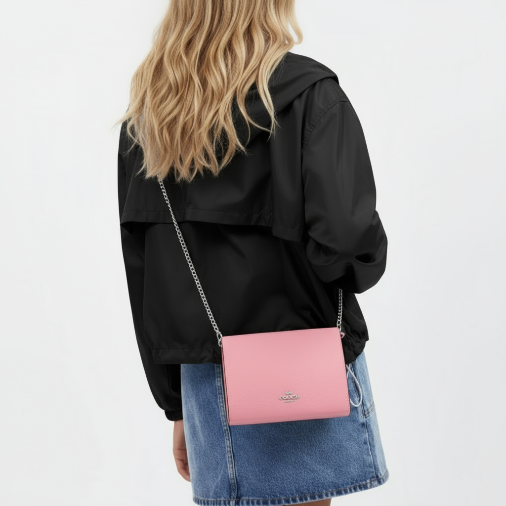 NWT Coach Leather Slim Crossbody Bag In Pink