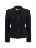 Chloé Women Cropped Single-Breasted Blazer With Fabric Buttons