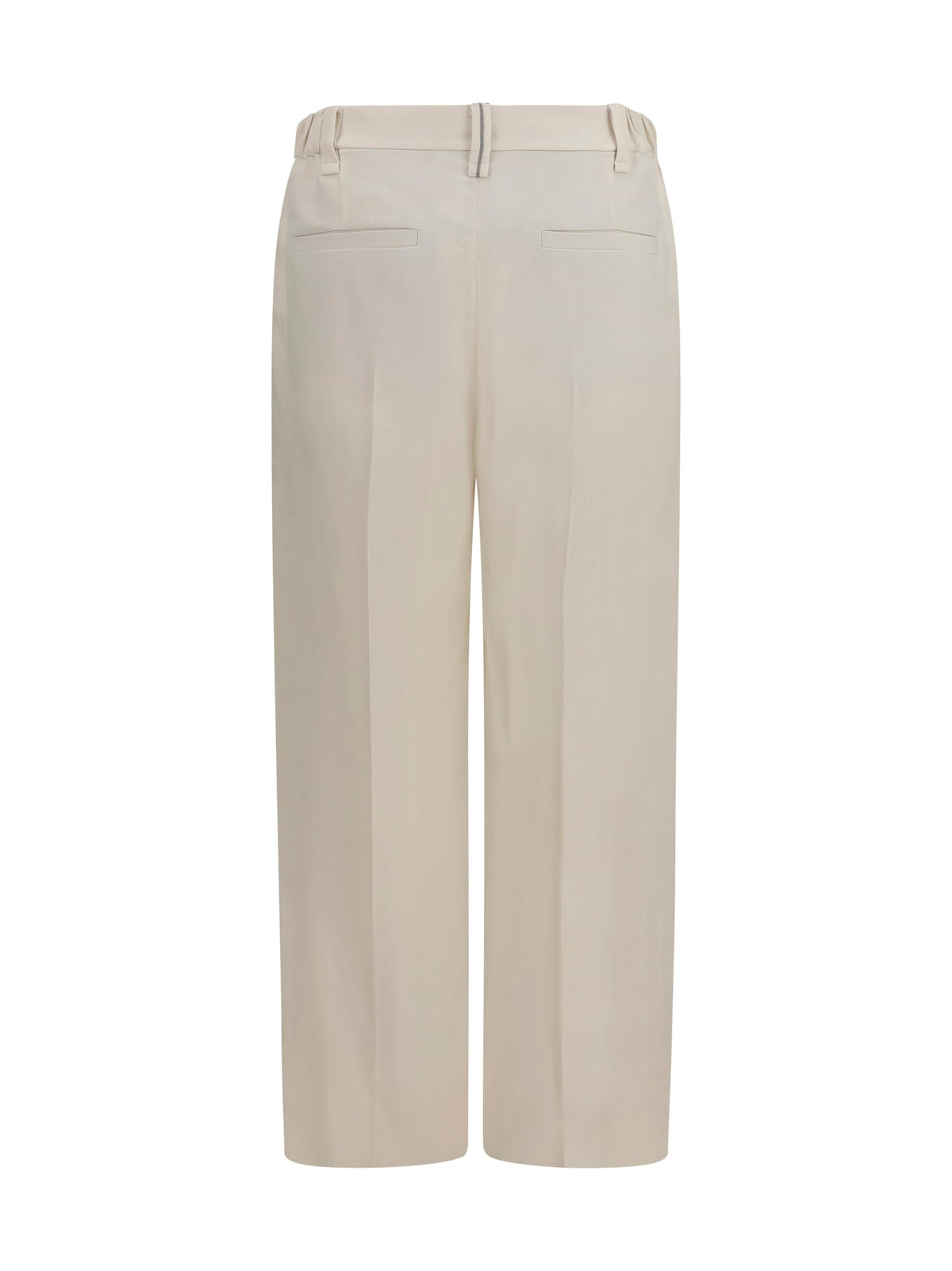 Brunello Cucinelli Women Cigarette Pants In Fluid Viscose And Linen Twill