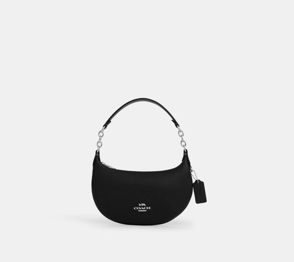NWT Coach Leather MINI Payton Bag In Silver/Black