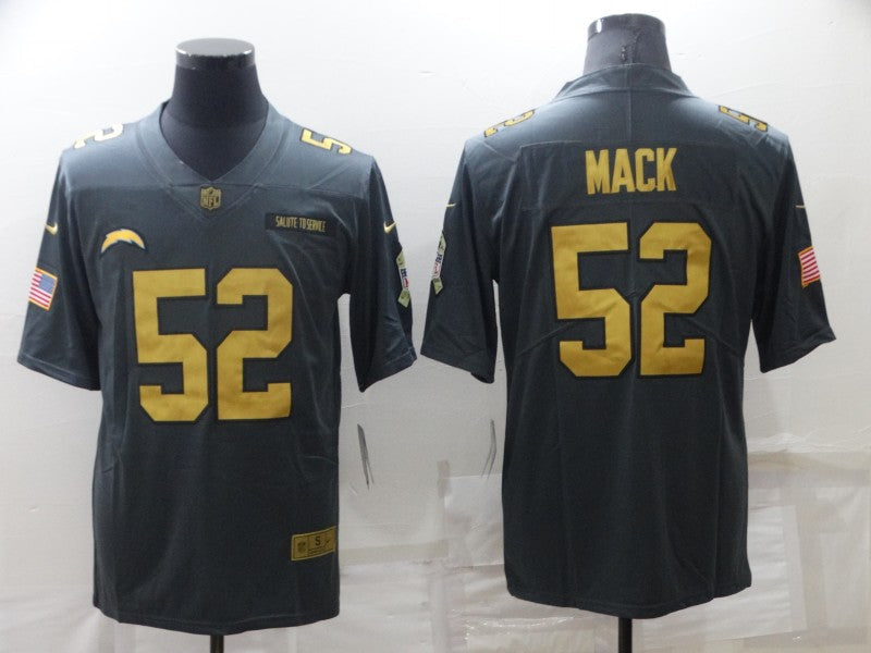Men's Los Angeles Chargers Khalil Mack #52 Black Player jersey