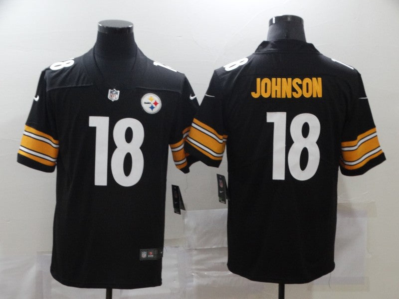 Men's Pittsburgh Steelers Diontae Johnson #18 Black Game jersey