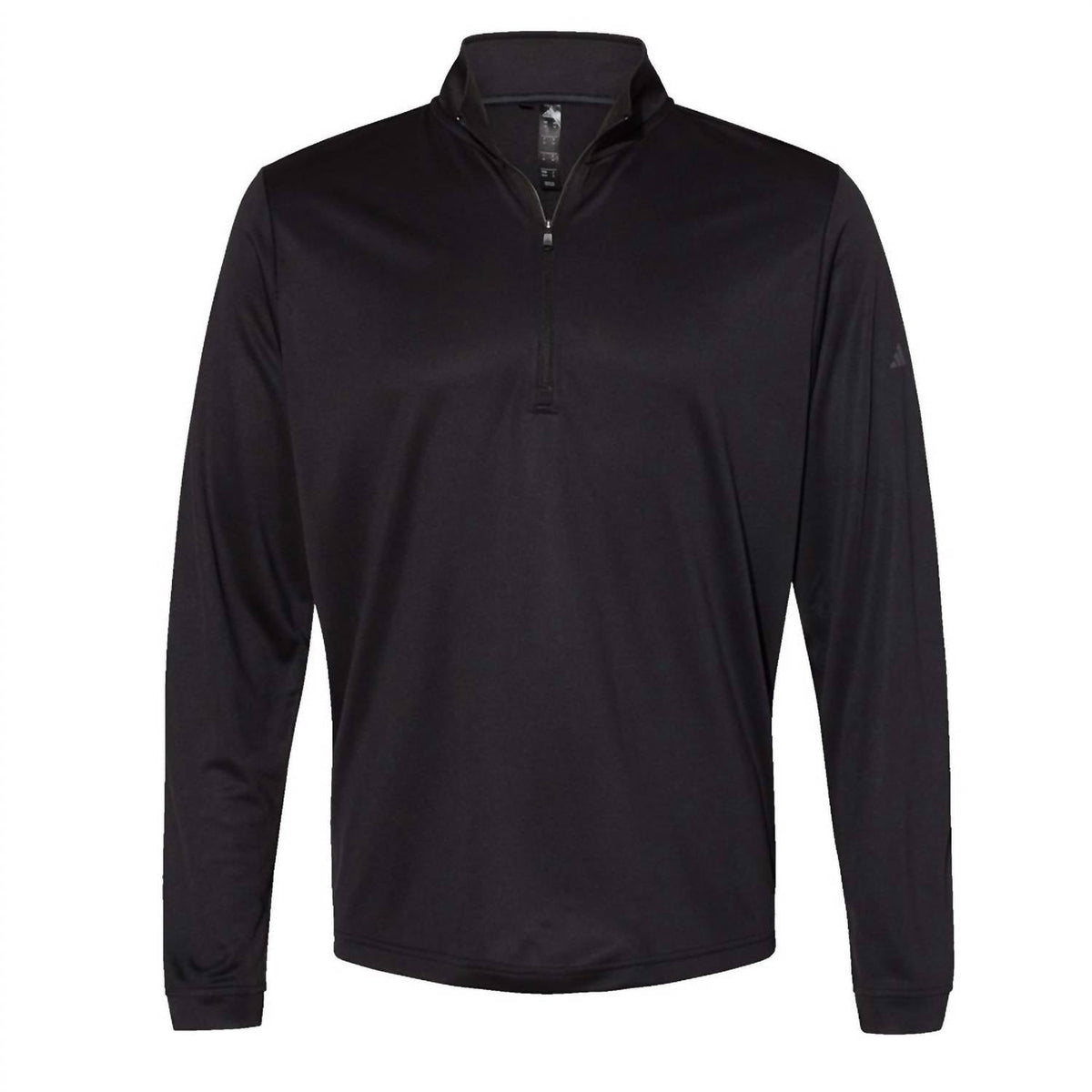 Men's Lightweight Quarter Zip Top In Heather Black