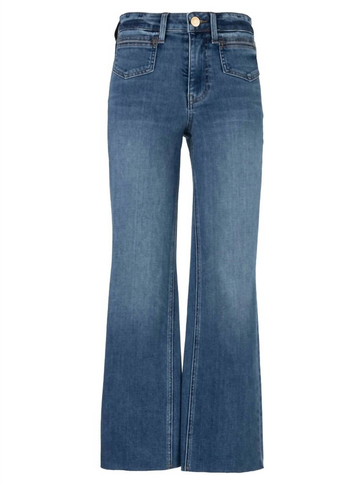 Kelsey High Rise Ankle Flare Jeans In Unbreakable