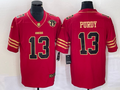 Men's San Francisco 49ers Brock Purdy #13 Red 75th Anniversary Game jersey