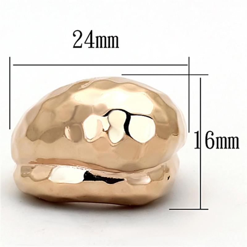 Rose Gold Brass Ring with No Stone