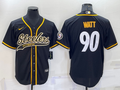 Men's Pittsburgh Steelers T.J. Watt #90 Black Game jersey Joint edition