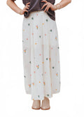 Embroidered Midi Skirt - Plus In Natural