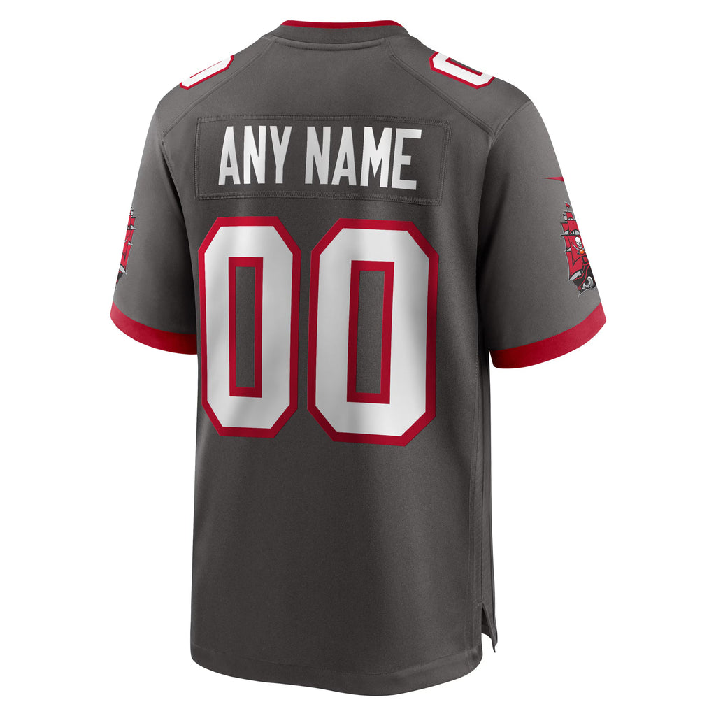 Tampa Bay Buccaneers Pewter Alternate Custom Game Jersey