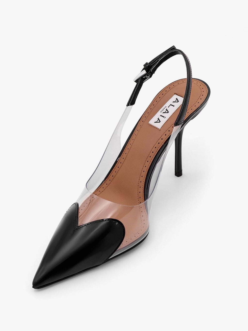 Alaia Women Le Coeur Slingback Pvc And Leather Pumps