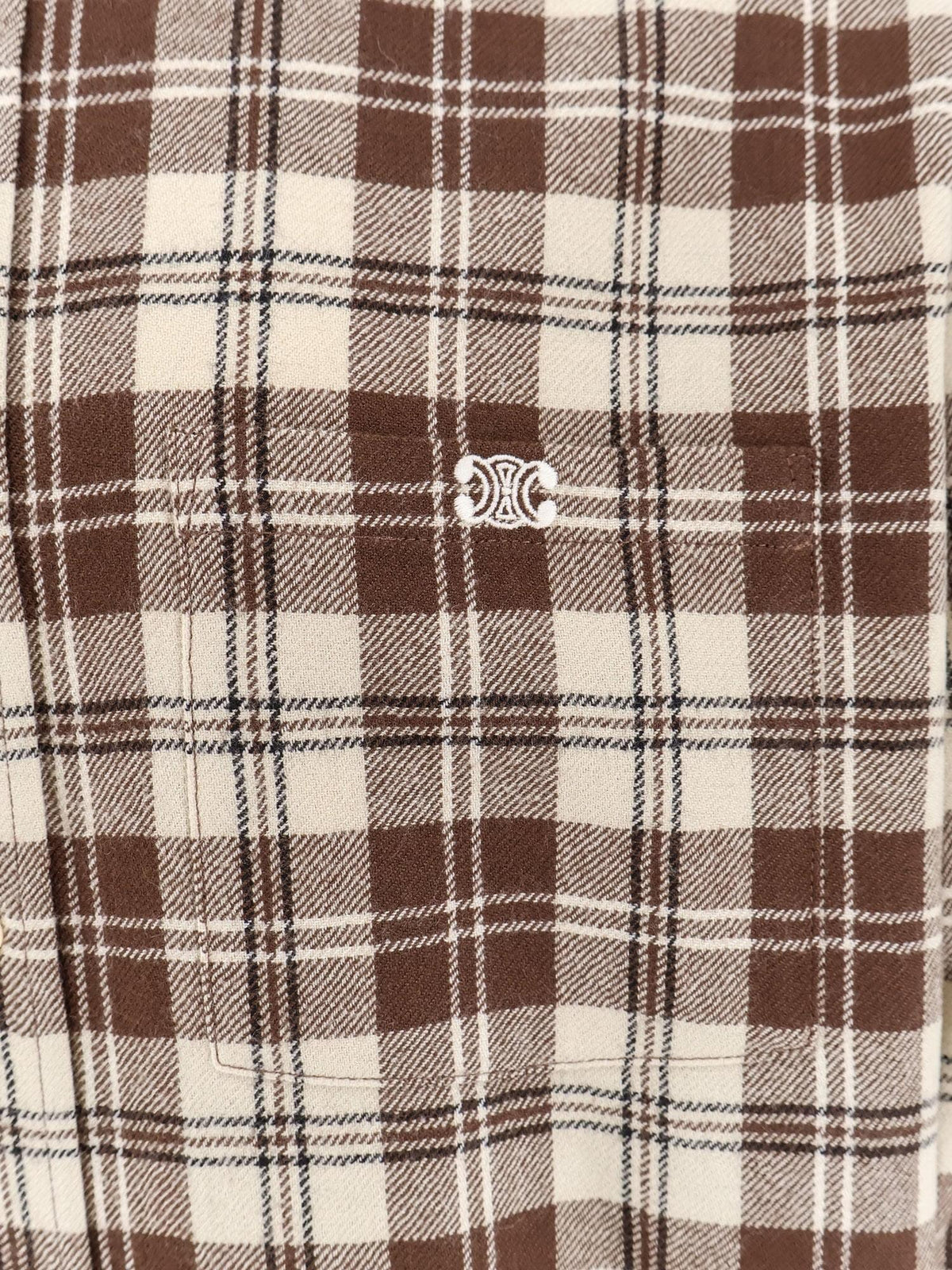 Celine Men Madras Wool Shirt