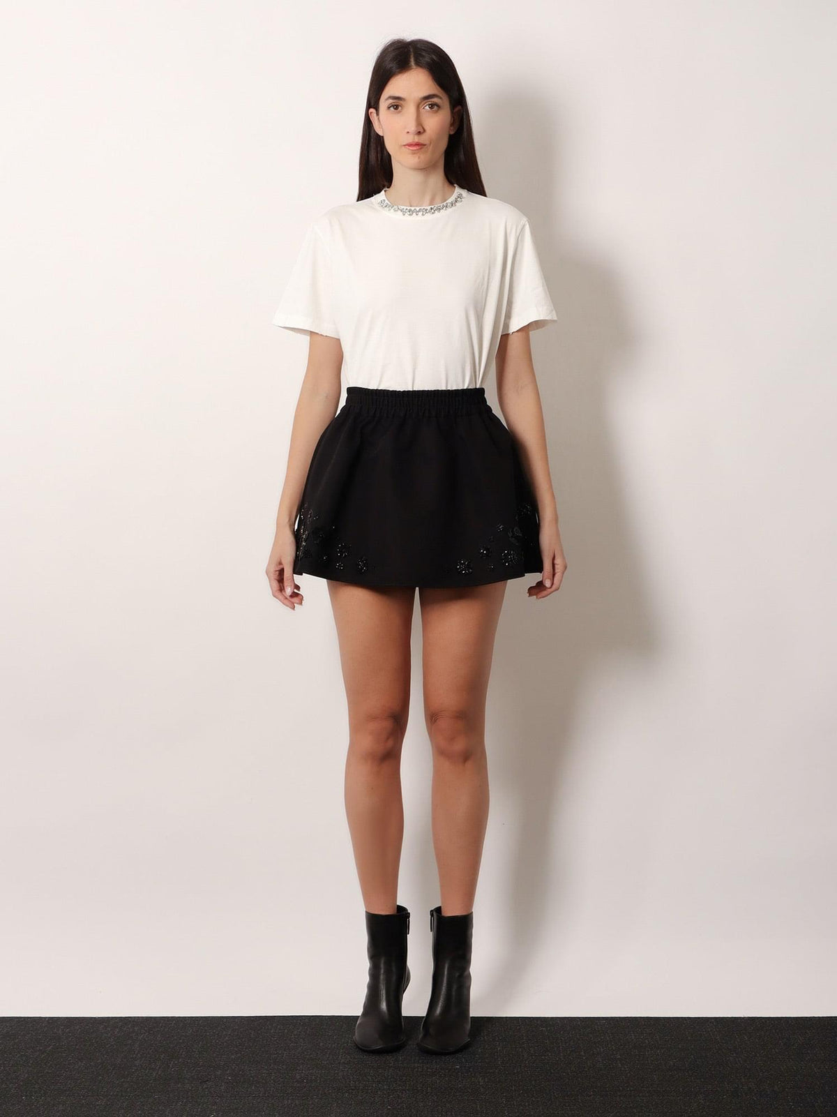 Golden Goose Deluxe Brand Women Cotton T-Shirt With Rhinestones