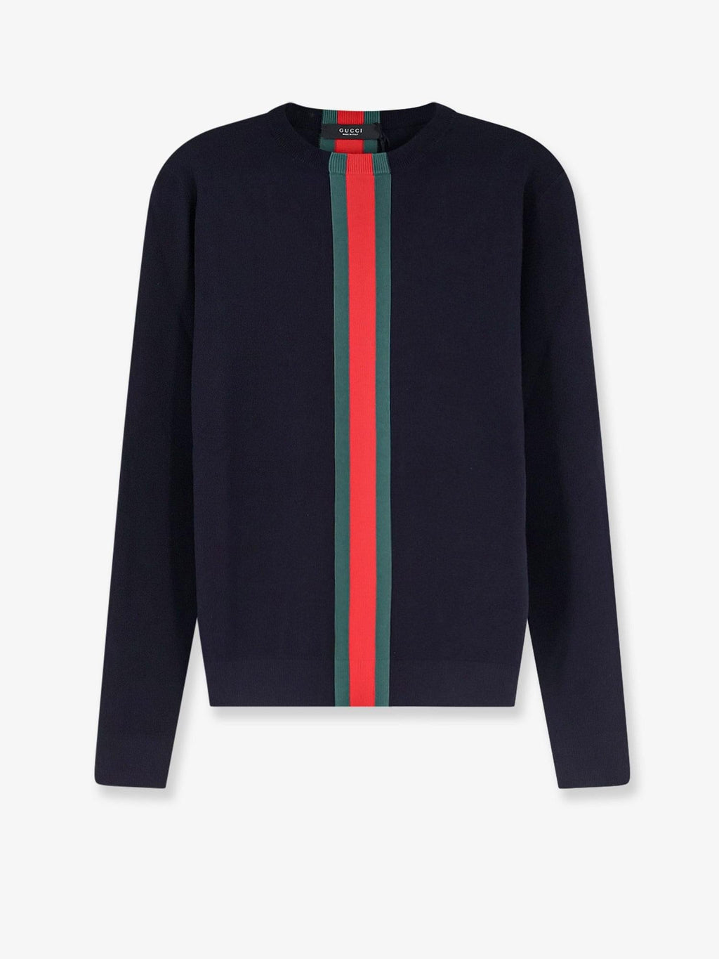 Gucci Men Cotton Sweater With Nastro Web Inlay