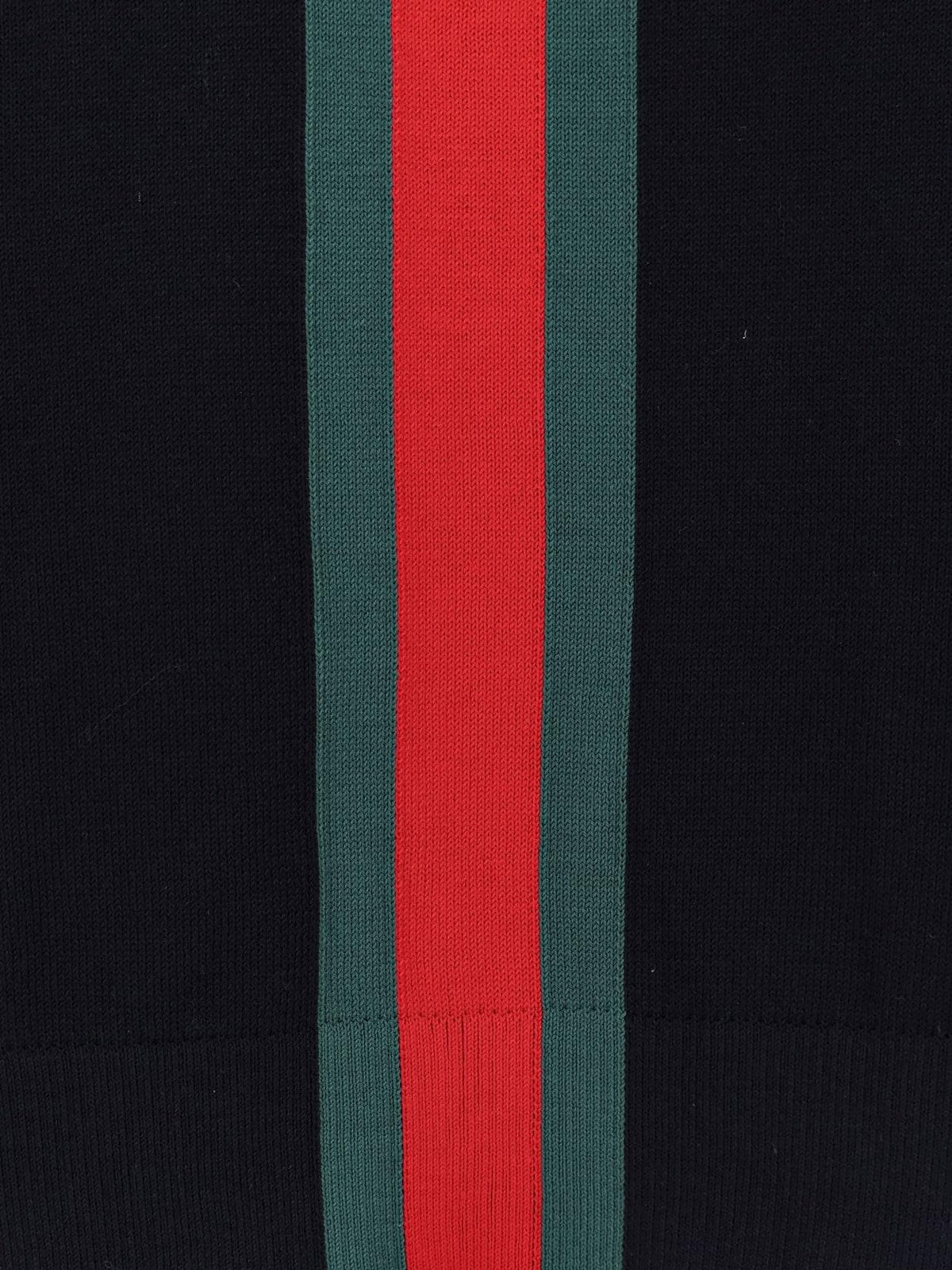 Gucci Men Cotton Sweater With Nastro Web Inlay