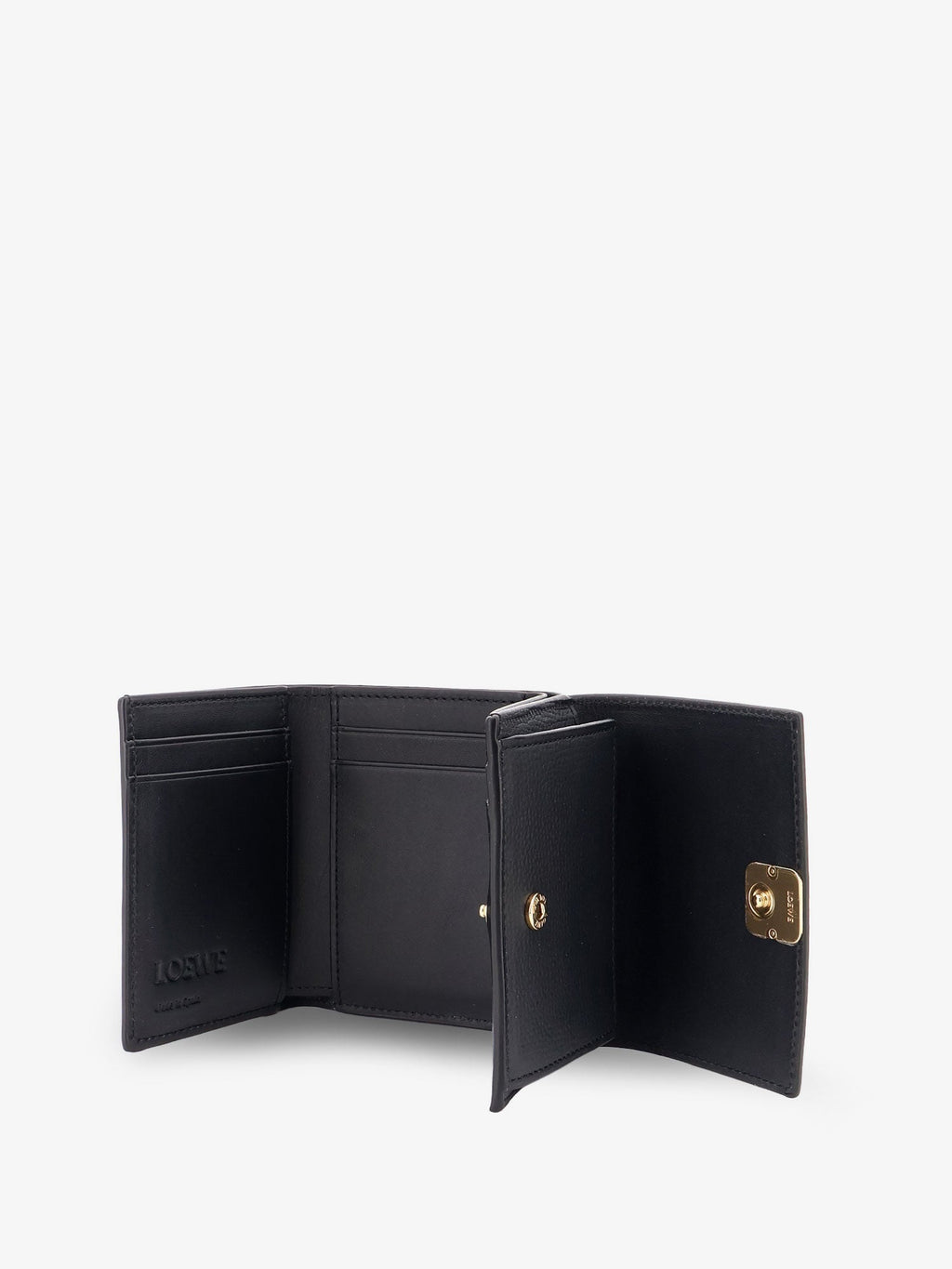 Loewe Women Anagram Tri-Fold Leather Wallet