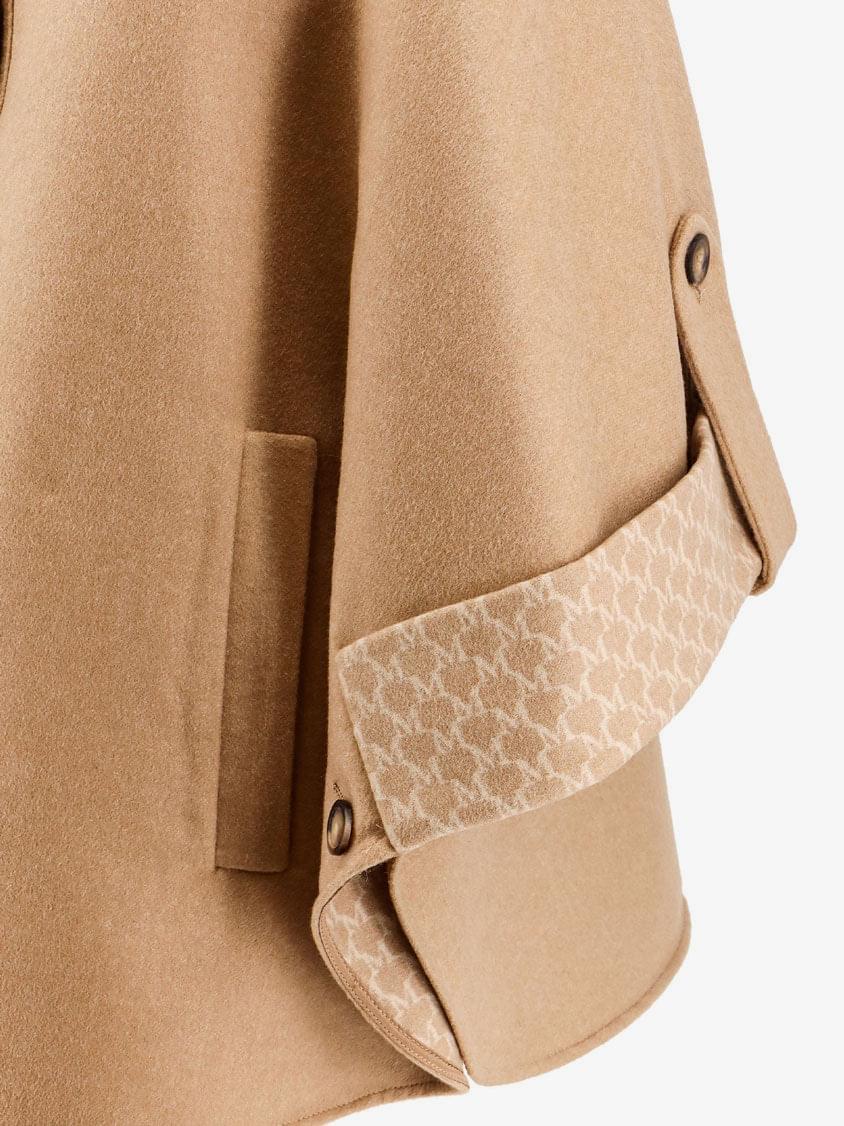 Max Mara Women Virgin Wool And Cashmere Cape Wih Pockets On The Front