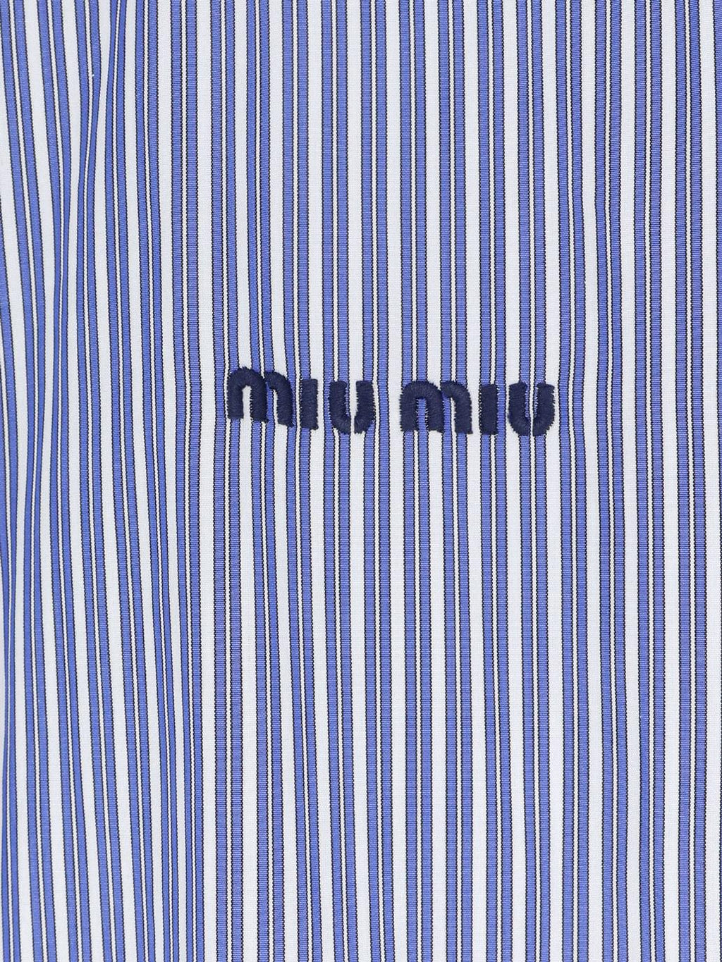 Miu Miu Women Striped Cotton Shirt