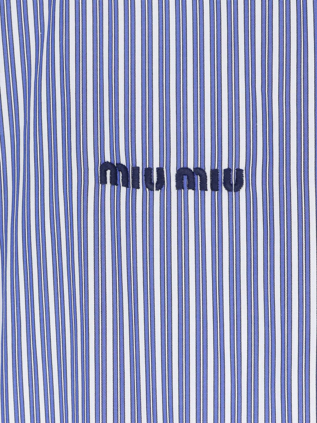 Miu Miu Women Striped Cotton Shirt
