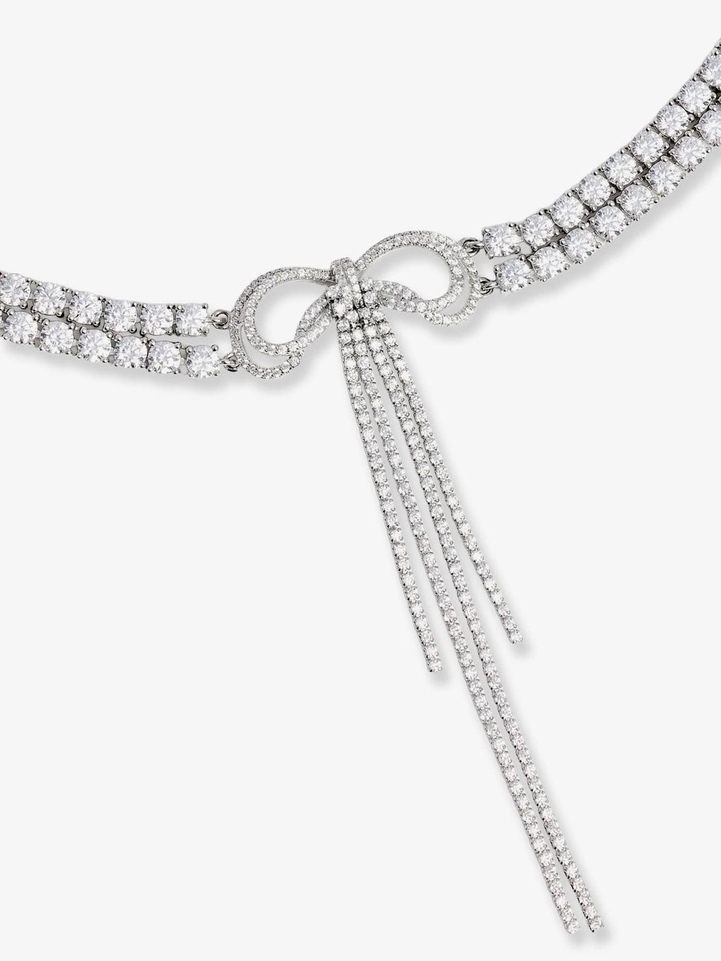 Self Portrait Women Double Crystal Bow Choker