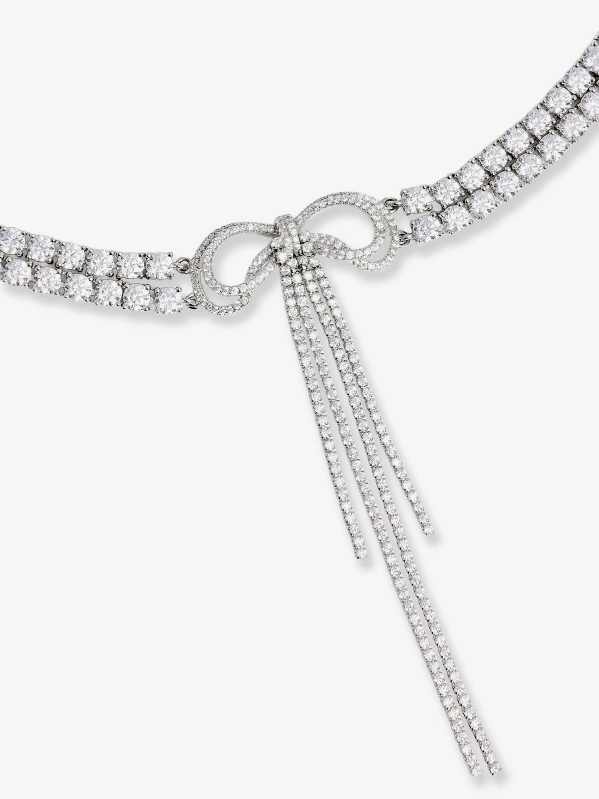 Self Portrait Women Double Crystal Bow Choker