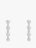Self Portrait Women Crystal Heart Tiered Earrings