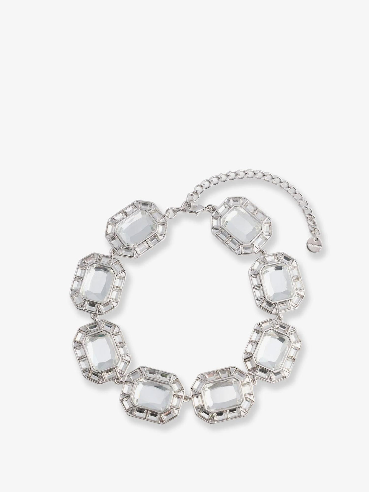 Self Portrait Women Silver Crystal Necklace