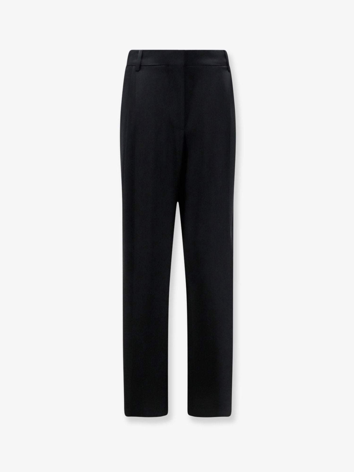Stella Mccartney Women Pleated Straight Satin Trousers