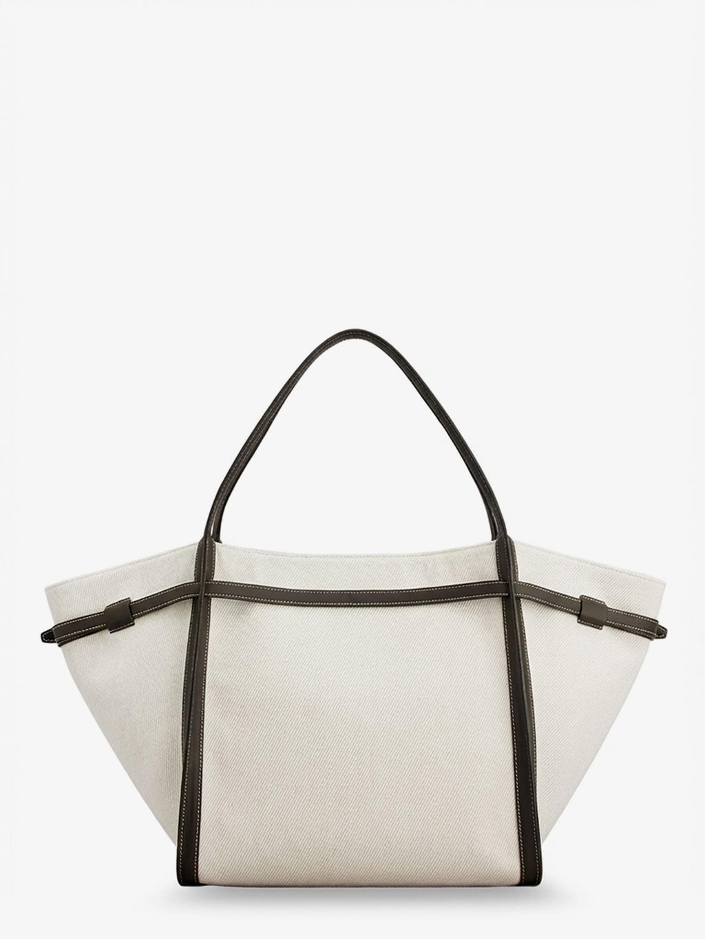 Tod's Women Tim Canvas And Leather Medium Shopping Bag