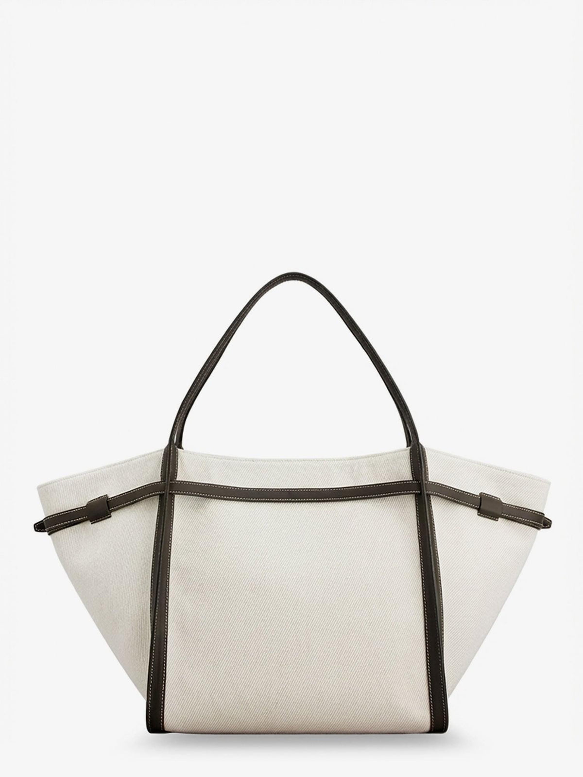Tod's Women Tim Canvas And Leather Medium Shopping Bag