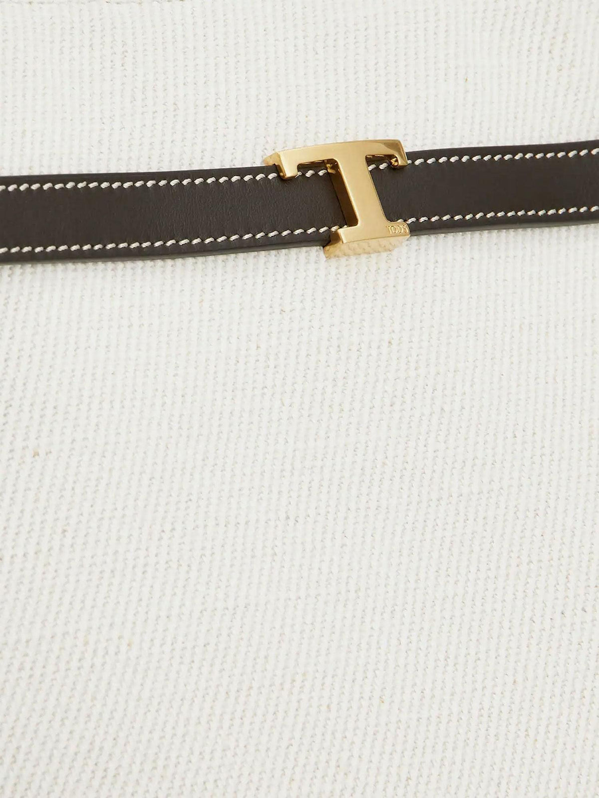 Tod's Women Tim Canvas And Leather Medium Shopping Bag