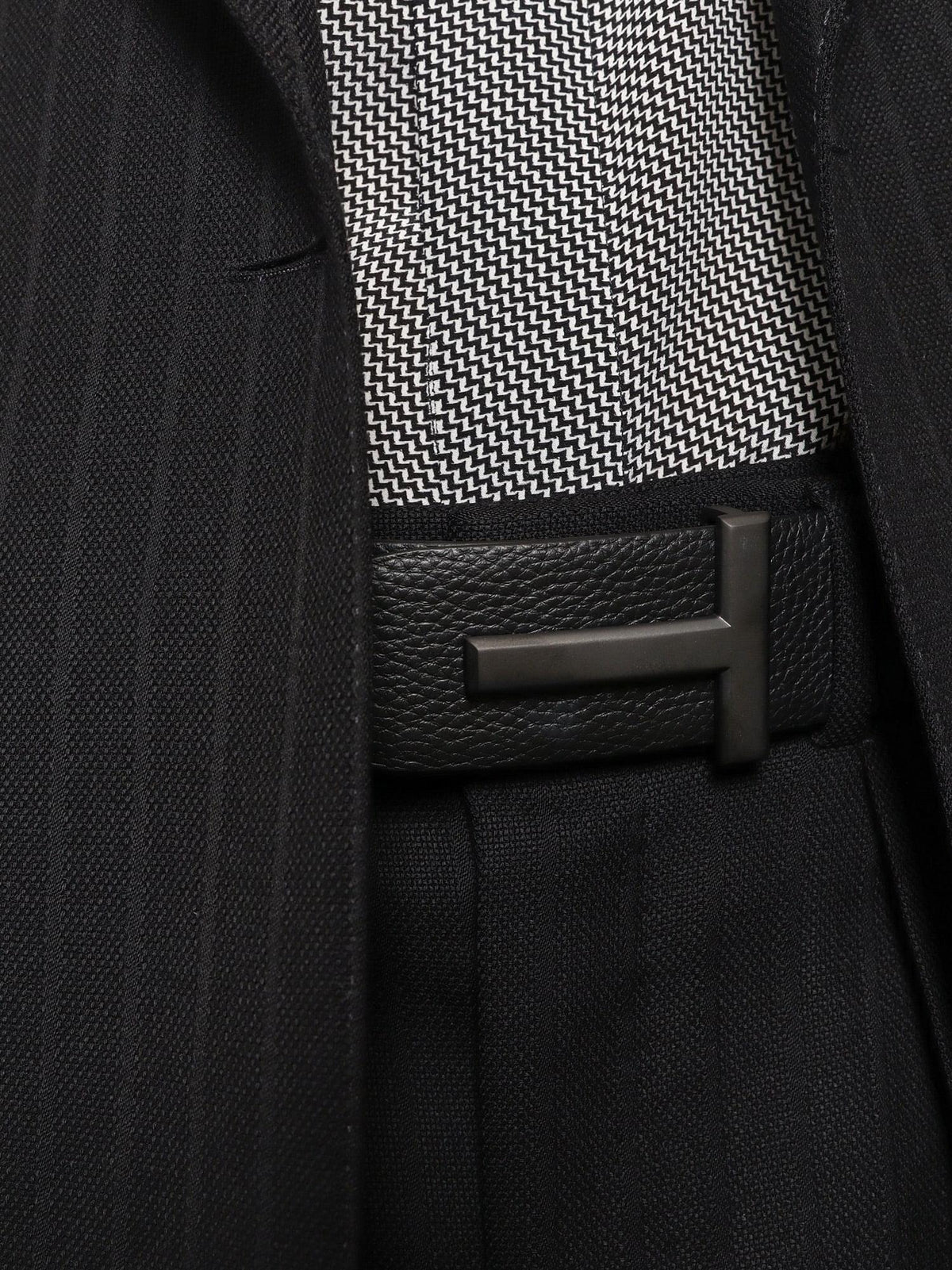 Tom Ford Men Hammered Leather Belt