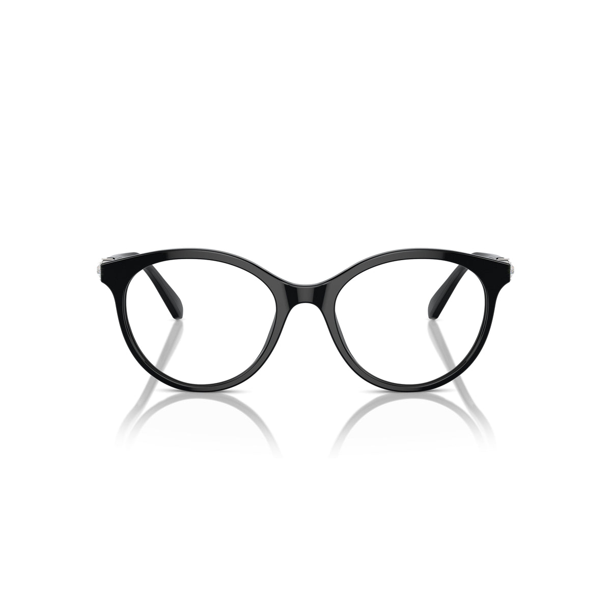 0Sk2019 Black Acetate Sunglasses with Crystal-Embellished Temples