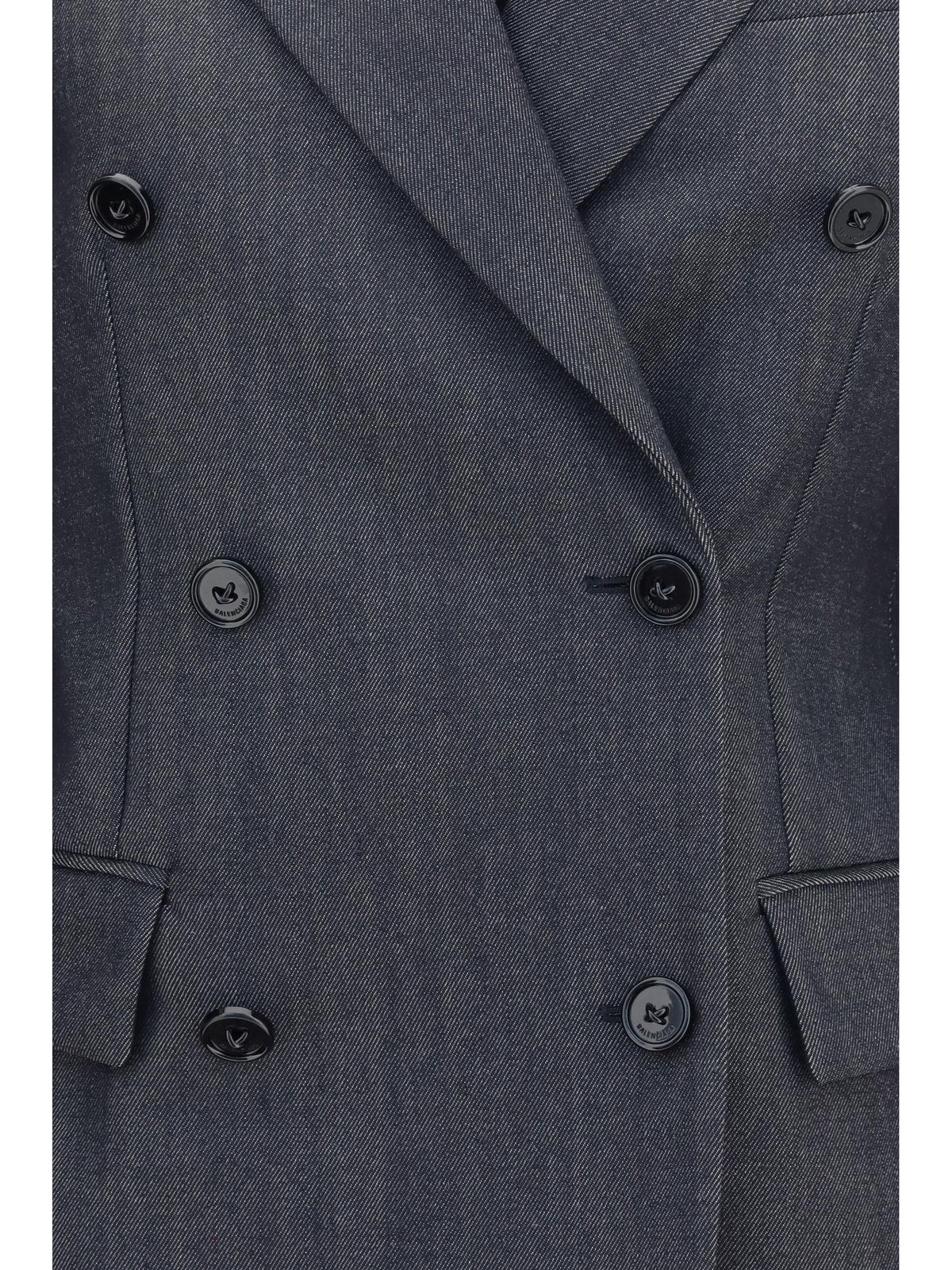 Balenciaga Women Double-Breasted Wool Blazer