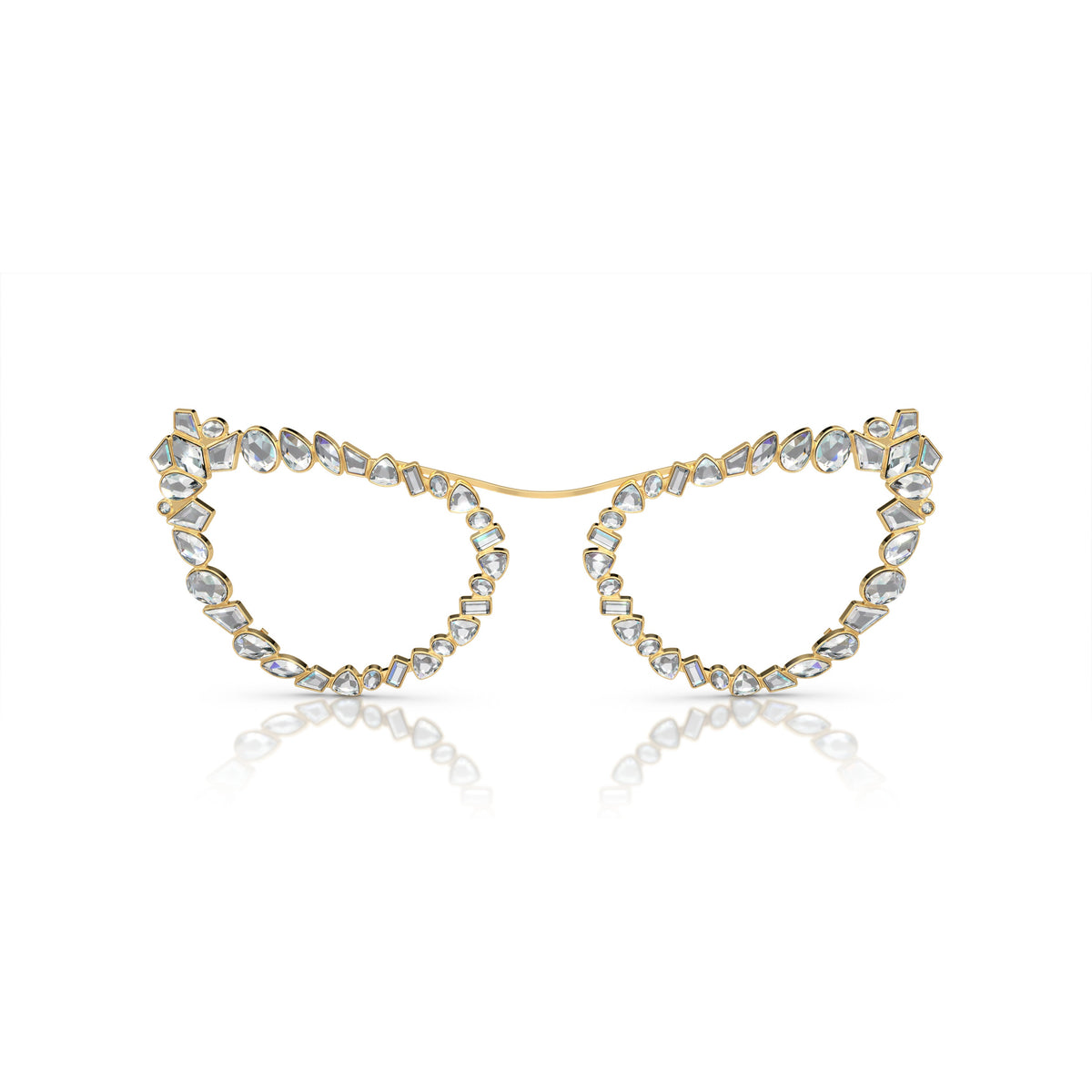 Cat-Eye Sunglasses With Crystal Embellishments