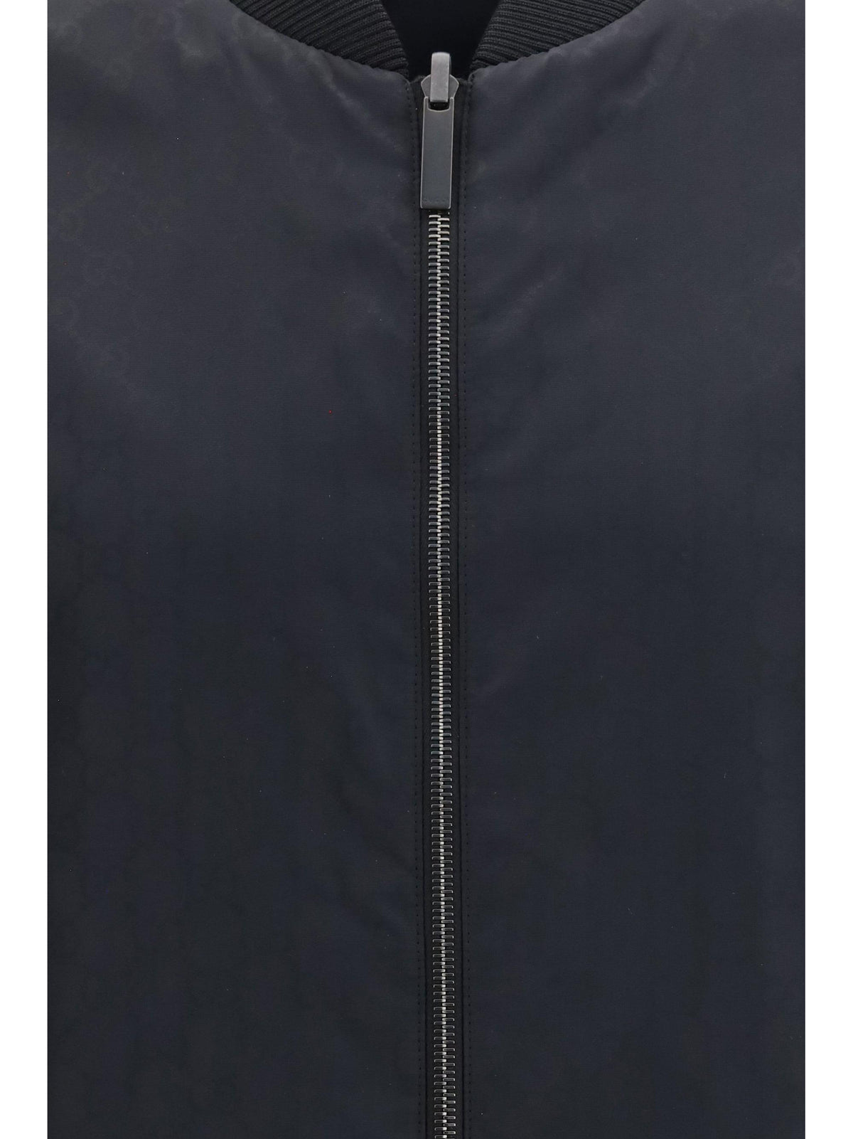 Gucci Men Reversible Zip Jacket In Lightweight Silk Faille