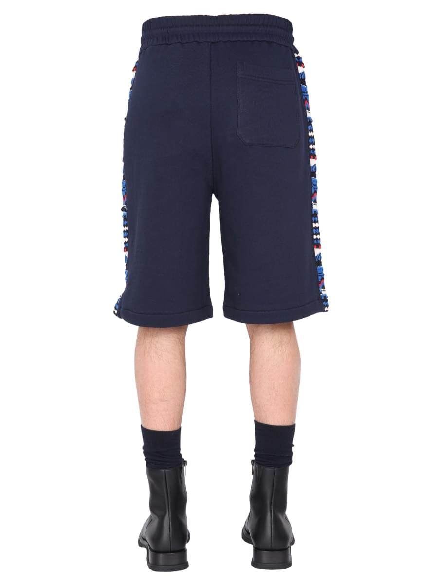 Missoni Men Embroidered Logo And Jacquard Insert Bermuda