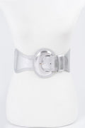 Metallic Fauxleather Metallic Elastic Plussizebelt