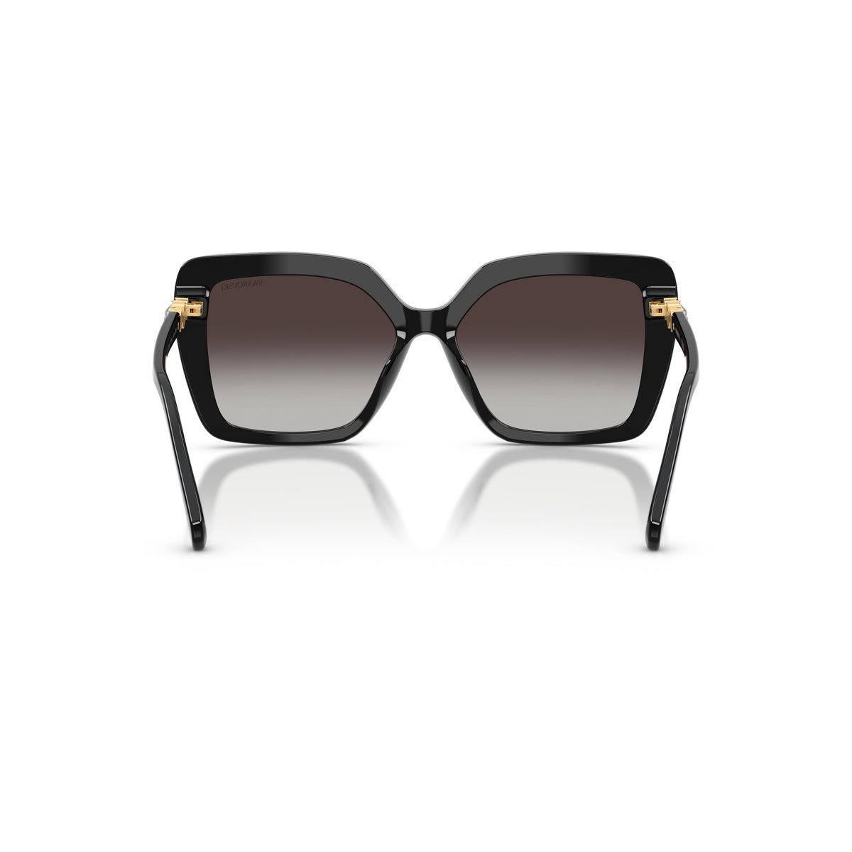 0Sk6049 Oversized Black Acetate Sunglasses with Crystal Accents