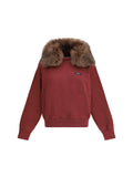 Prada Women Sweatshirt With A Shearling Collar