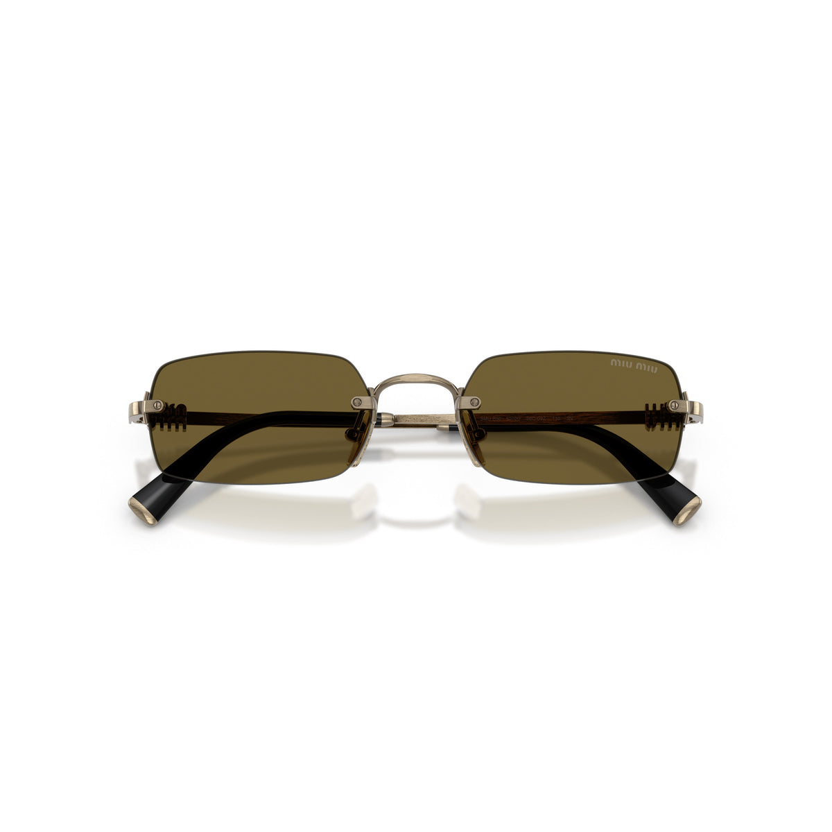 0Mu B50S Rectangular Metal Frame Sunglasses