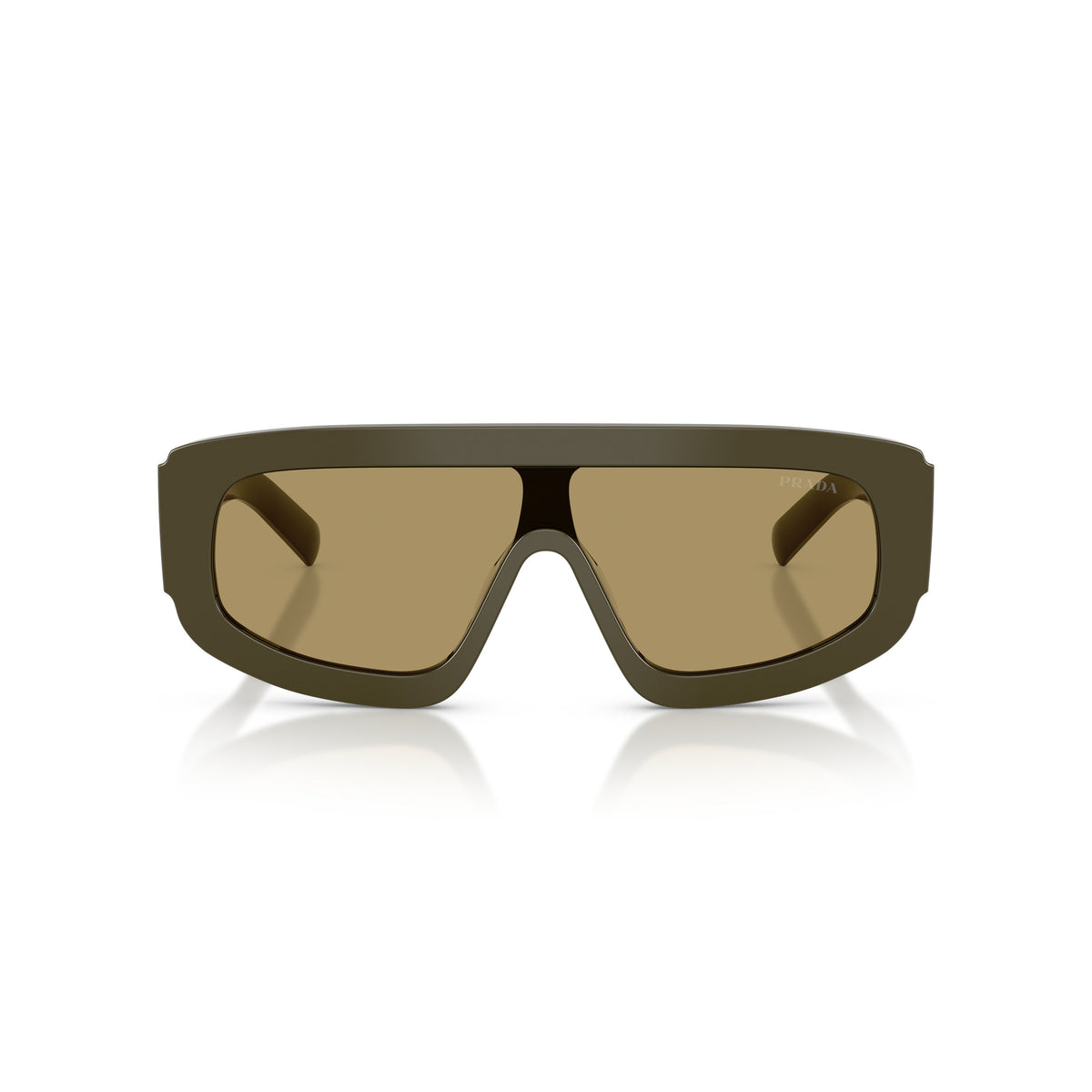 Oversized Rectangular Frame Sunglasses With Triangular Logo Detail