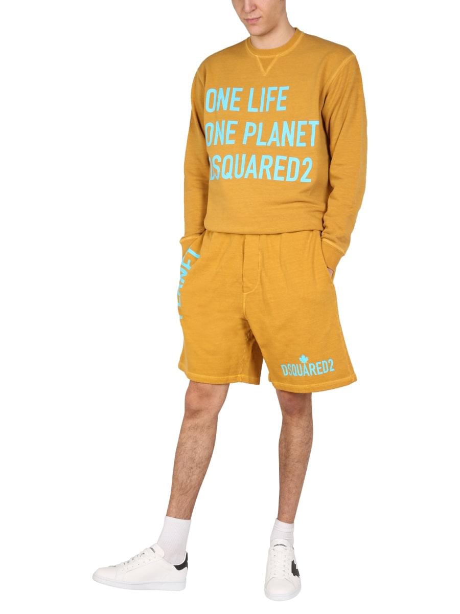 Dsquared Men "One Life One Planet" Bermuda Shorts