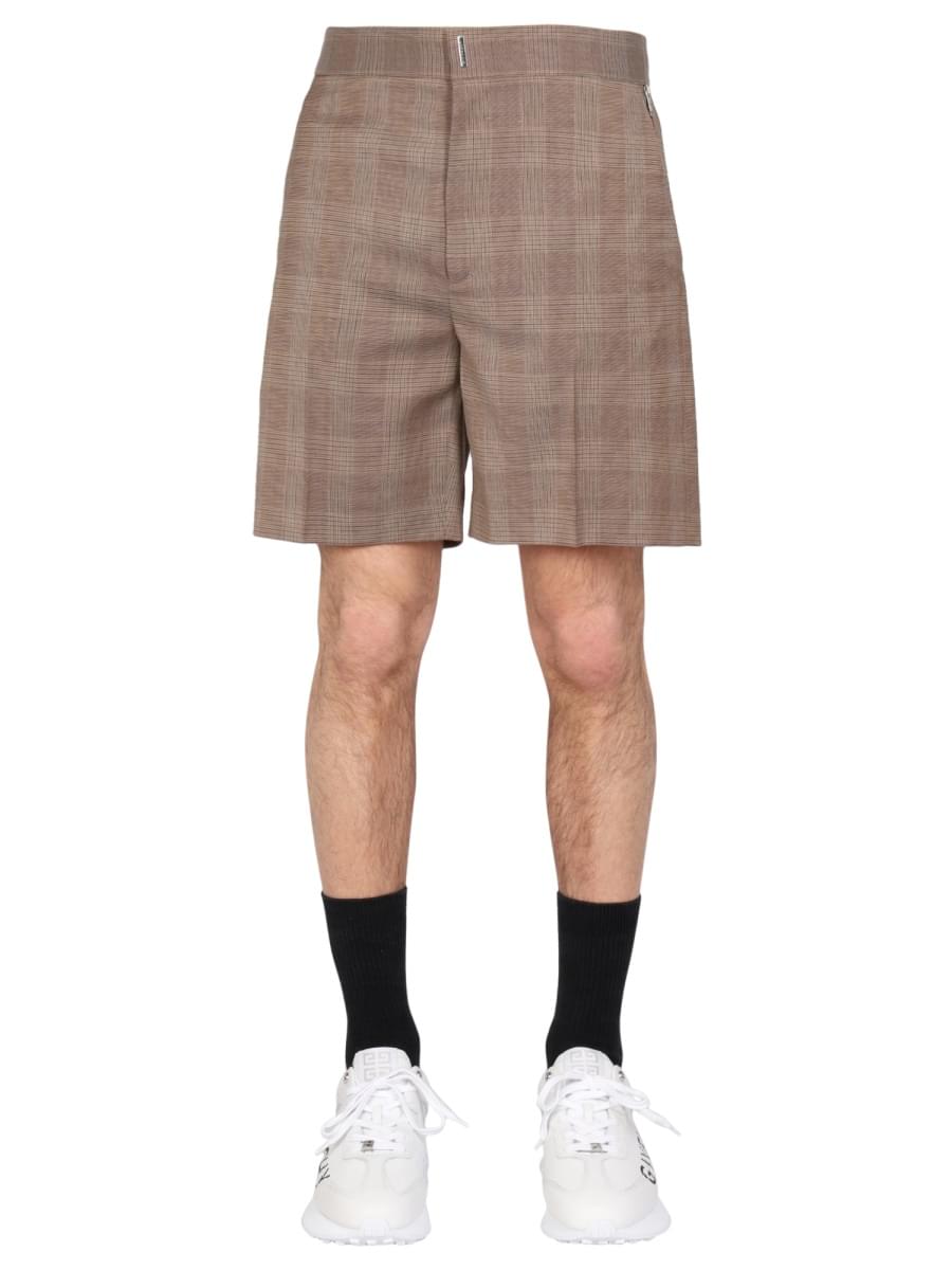 Givenchy Men Prince Of Wales Pattern Bermuda